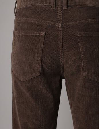 Bisse Kahve Kadife Fermuarlı  Spor Pantolon PNS25K25213_D11