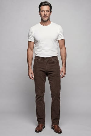 Bisse Kahve Kadife Fermuarlı  Spor Pantolon PNS25K25213_D11