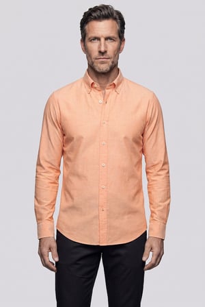 Bisse Regular Fit Cepsiz Orange Uzun Paşa Yaka Gömlek GMOKS261001_D22