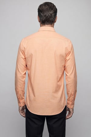 Bisse Regular Fit Cepsiz Orange Uzun Paşa Yaka Gömlek GMOKS261001_D22