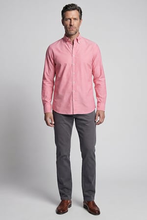 Bisse Kırmızı Regular Fit Cepsiz Uzun Paşa Yaka Gömlek GMOKS261001_D24