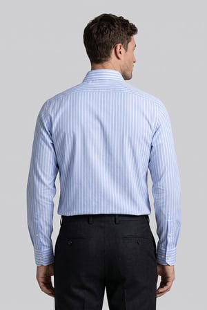Bisse Mavi Regular Fit Cepsiz Açık Uzun Napoli Yaka Gömlek GMCZG261024_33