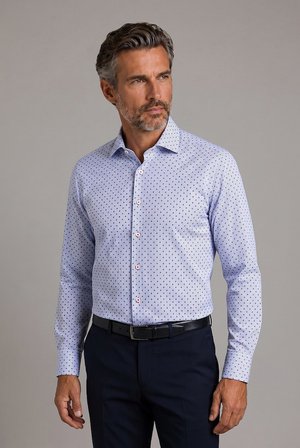 Bisse Mavi Regular Fit Cepsiz Uzun Yaka Gömlek GMARS261071_35