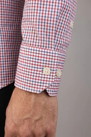 Bisse Kırmızı Regular Fit Cepsiz Uzun Yaka Gömlek GMEKS261049_C24