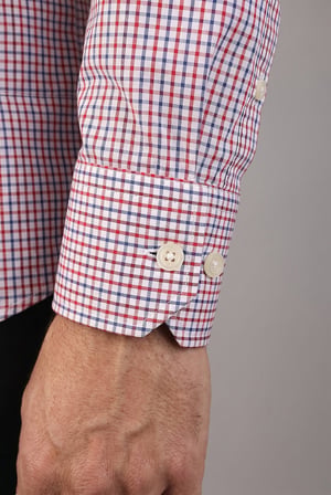Bisse Kırmızı Regular Fit Cepsiz Uzun Yaka Gömlek GMEKS261049_C24