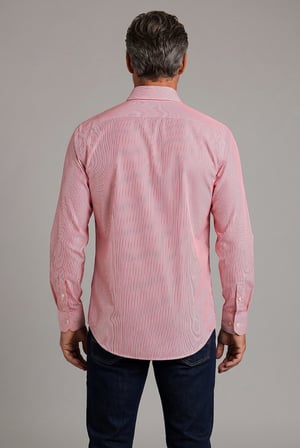 Bisse Kırmızı Regular Fit Cepsiz Uzun Paşa Yaka Gömlek GMCZG261044_D24