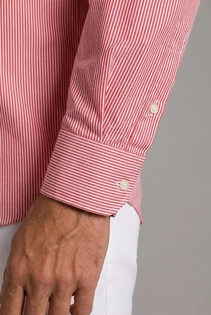 Bisse Kırmızı Regular Fit Cepsiz Uzun Paşa Yaka Gömlek GMCZG261044_D24