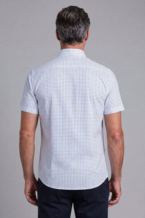 Bisse Mavi Regular Fit Cepsiz Kisa Paşa Yaka Gömlek GMARS261045_D35
