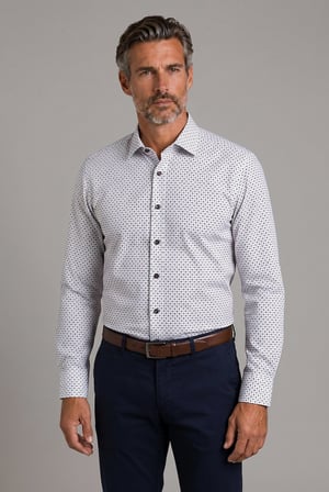 Bisse Ekru Regular Fit Pamuk Cepsiz Uzun Yaka Gömlek GMARS261047_03