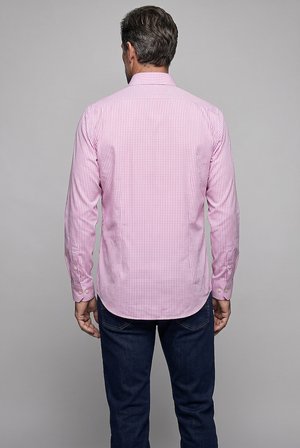 Bisse Pembe Regular Fit Cepsiz Uzun Paşa Yaka Gömlek GMEKS261040_C29