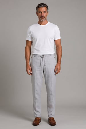 Bisse Gri Keten Jogger İpli̇ Spor Pantolon PNS26Y26110_55