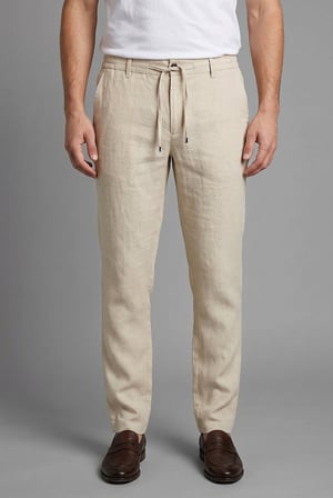 Bisse Bej Keten Jogger İpli̇ Spor Pantolon PNS26Y26109_07
