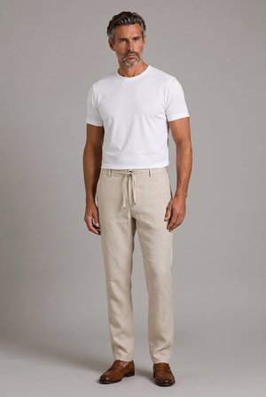 Bisse Bej Keten Jogger İpli̇ Spor Pantolon PNS26Y26109_07