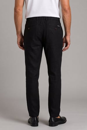 Bisse Siyah Keten Jogger İpli̇ Spor Pantolon PNS26Y26109_D-90