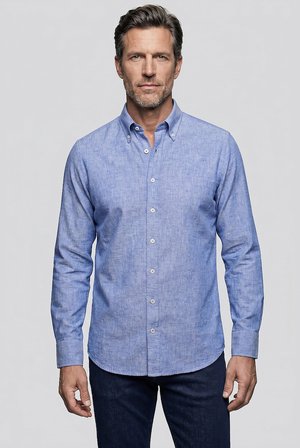 Bisse Koyu Lacivert Regular Fit Cepsiz   Uzun Yaka Gömlek BSGMKTN26333_36
