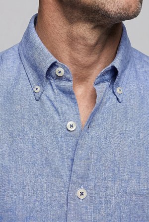Bisse Koyu Lacivert Regular Fit Cepsiz   Uzun Yaka Gömlek BSGMKTN26333_36