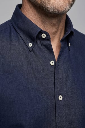 Bisse Lacivert Regular Fit Cepsiz Koyu  Uzun Yaka Gömlek BSGMKTN26333_40