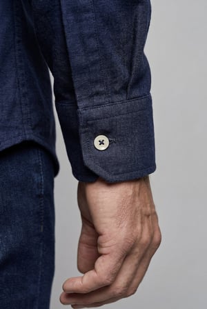 Bisse Lacivert Regular Fit Cepsiz Koyu  Uzun Yaka Gömlek BSGMKTN26333_40