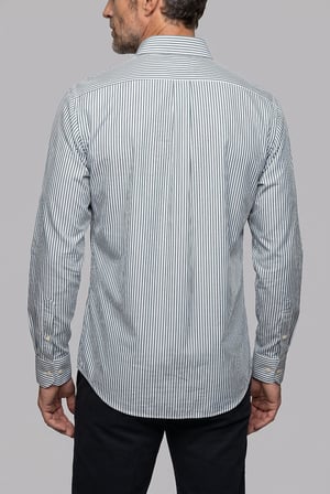 Bisse Yeşil Regular Fit Pamuk Cepsiz Yaşa Yaka Uzun Gömlek GMCZG261088_C47