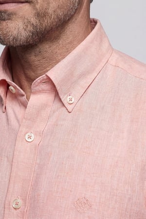 Bisse Orange Regular Fit Cepsiz Uzun Paşa Yaka Gömlek GMKTN261086_13118