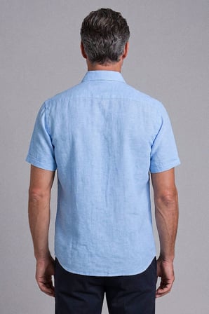 Bisse Açık Mavi Regular Fit Cepsiz Uzun Yaka Gömlek GMKTN261106_33