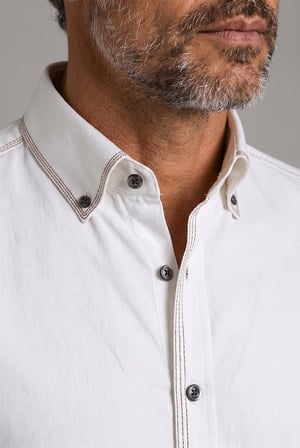 Bisse Bej Regular Fit Cepsiz Uzun Paşa Yaka Gömlek GMOKS261032_C07