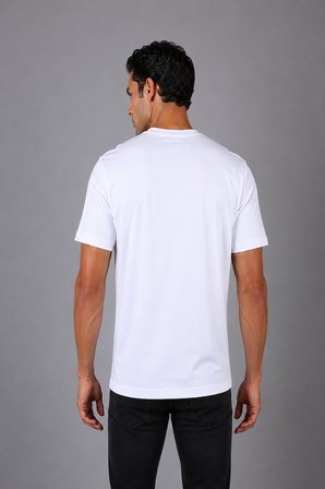 Bisse Beyaz V Yaka Basic T-shirt TS26Y26101_D01