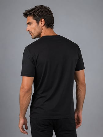 Bisse Siyah Bisiklet Yaka T-shirt TS26Y26100_D99