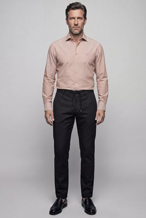 Bisse Kahve Regular Fit Uzun İtalyan Yaka Gömlek GMCZG261084_K11