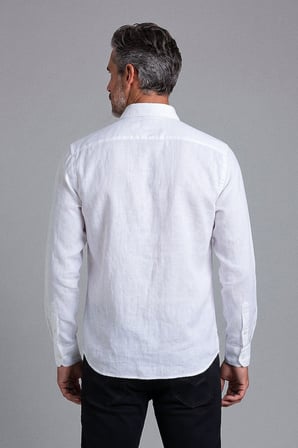 Bisse Beyaz Uzun Kol Pal Bdk Yaka Cepsi̇z Gömlek GMKTN261110_01