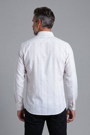 Bisse Yeşil Uzun Kol Pal  Yaka Cepsi̇z Gömlek GMKTN261081_D47