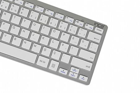 Inca IBK-569BT Pilli Bluetooth Smart Silver Klavye