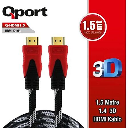 QPORT Q-HDMI1.5 1,5m HDMI KABLO.V1.4 4K,30Hz