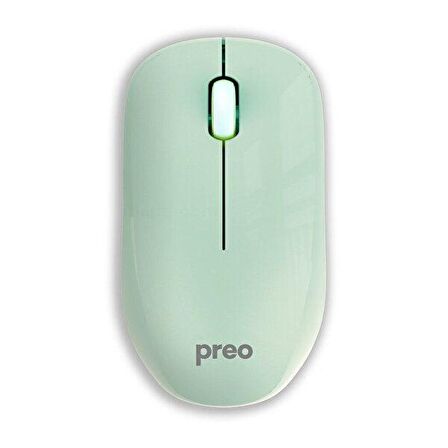 Preo M19 Ergonomik Pastel Kablosuz Sessiz Mouse Yeşil