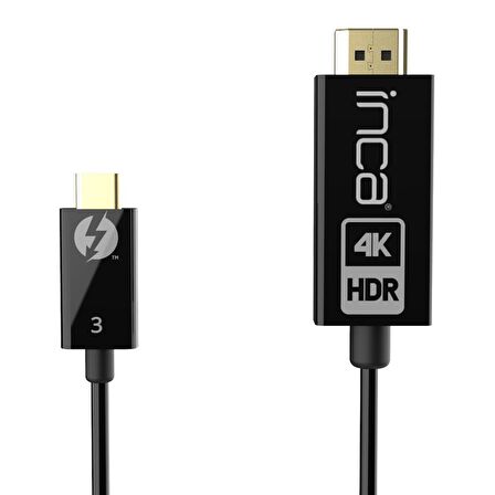 Inca ITCH-30 4K@30HZ HDR HDCP 2,2 DESTEKLİ USB C TO HDMI 2,0 KABLO Thunderbolt