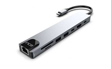 Inca ITPC-7T 8'li USB Tip-C aliminyum Hub