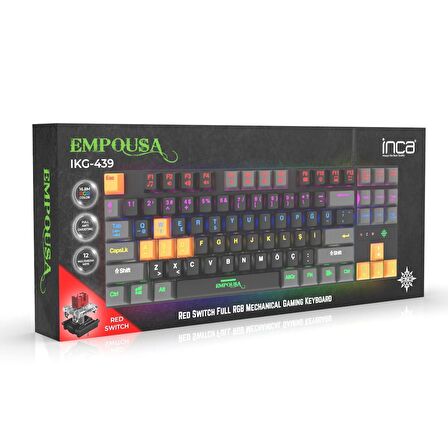 Inca IKG-439 Empousa Red Switch Full Rgb Mechanıcal Keyboard