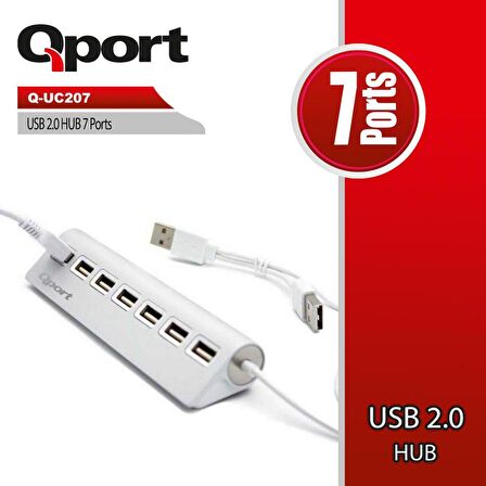 QPORT Q-UC207 7 PORT USB 2.0 ÇOKLAYICI