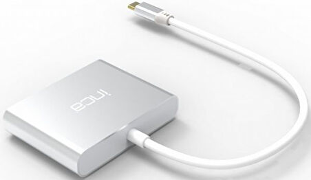 Inca ITPC-04T Tip-C=>Hdmi+USB3.0+Pd(100W) Çevirici (Giriş:Usb Type-C => Çıkış:Hdmi+Usb3.0+Pd)