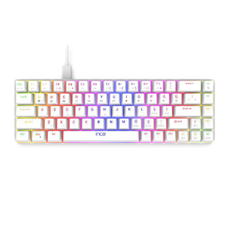 Inca IKG-453 Empousa 68 Keys Red Switch Full Rainbow Mechanical Keyboard