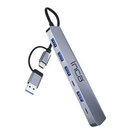 Inca IUTP-7T 7'li USB Tip-C Hub aliminyum Çoklayıc