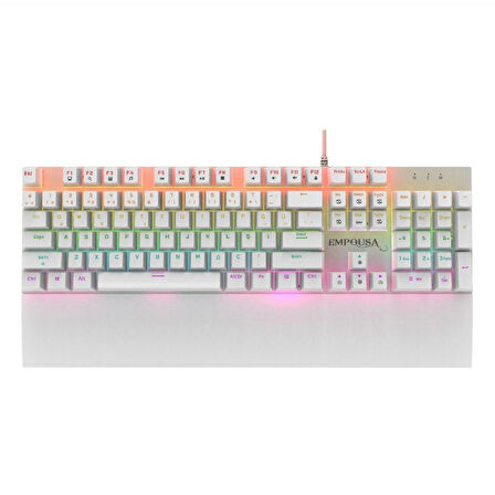 IKG-456 Mekanik Klavye | Blue Switch, 19 Rainbow Led, Full Anti-Ghosting, Mıknatıslı Bilek Desteği