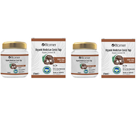 Organik Hindistan Cevizi Yağı Paketi 2x175 ml Cilt, Saç ve Yemeklik Kullanım Avantajlı Özel Paket