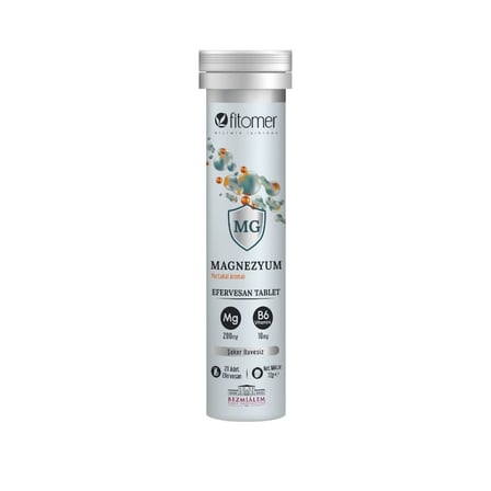 Fitomer Magnezyum ve P5P (Vitamin B6) İçeren Efervesan