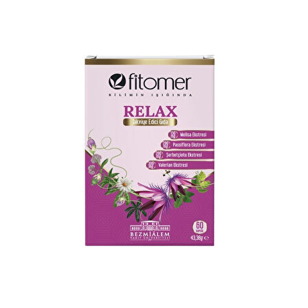 Fitomer Relax Valerian Passiflora Melisa Ekstreleri İçeren Kapsül