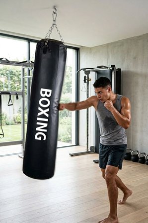 Dolu Boks Kum Torbası Siyah 120 cm x 35 cm