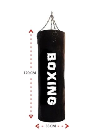 Dolu Boks Kum Torbası Siyah 120 cm x 35 cm