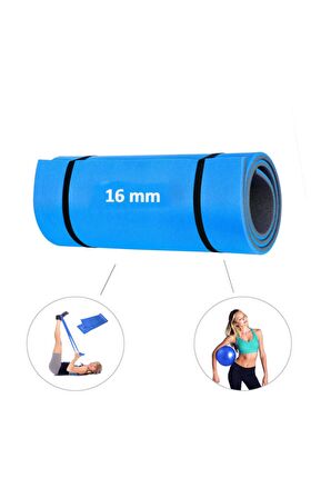 Spor Byfit 3 Parçalı Mavi Pilates Seti ( Minder + Denge Topu + Bant ) Mnd-773