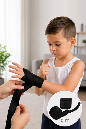 4-12 Yaş Çocuk Boks Torbası + Boks Bandajı + Askı Kancası