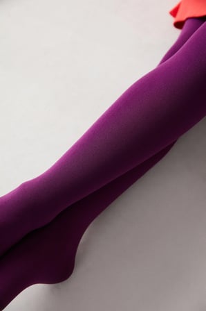 Bohem Mor Kız Çocuk Pretty Termaal Etkili Külotlu Çorap